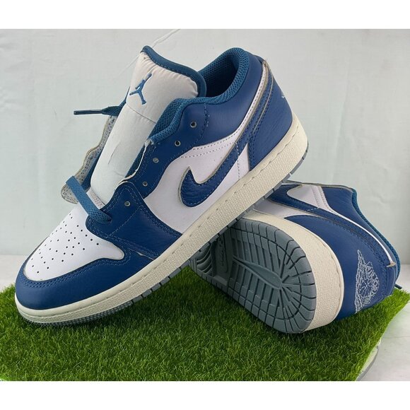 NEW Air Jordan 1 Low SE GS 6.5Y Blue/White Sneakers - Picture 2 of 11